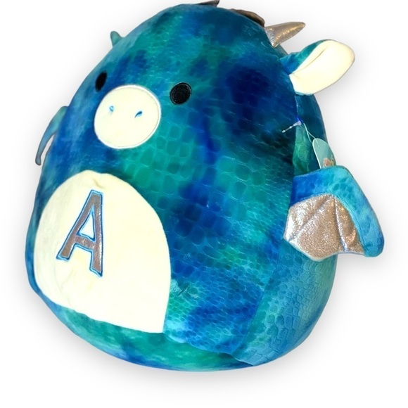 NOS Squishmallow Dominic the Dragon With Tag Large Letter A  13”x11” Retired - Picture 4 of 9